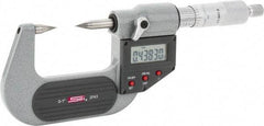 SPI - 1 Inch, Ratchet Stop, Electronic Point Micrometer - Accurate up to 0.0001 Inch, 30° Point Angle - Americas Industrial Supply
