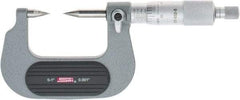 SPI - 1 Inch, Ratchet Stop, Mechanical Point Micrometer - Accurate up to 0.0001 Inch, 30° Point Angle - Americas Industrial Supply