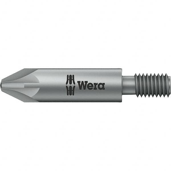 Wera - 5mm Drive, #2 Pozidriv Screwdriver Bit - 1-3/8" OAL - Americas Industrial Supply