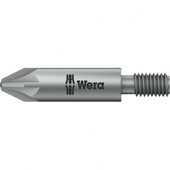 Wera - 5mm Drive, #2 Pozidriv Screwdriver Bit - 1-3/8" OAL - Americas Industrial Supply