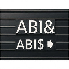 Quartet - 1" High x 8" Wide Alphanumeric Board Characters - Plastic, Includes (128) Characters - Americas Industrial Supply