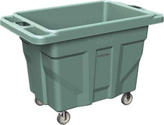 Made in USA - 1,000 Lb Load Capacity, 18.67 Cu Ft, 15 Bushels, 0.67 Cu Yd, Polyethylene Delivery Cart - 53" Wide x 31" Long x 38" High, Green - Americas Industrial Supply