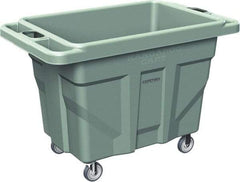 Made in USA - 1,000 Lb Load Capacity, 18.67 Cu Ft, 15 Bushels, 0.67 Cu Yd, Polyethylene Delivery Cart - 53" Wide x 31" Long x 38" High, Green - Americas Industrial Supply