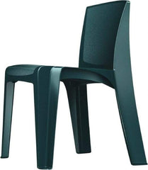 Made in USA - Polyethylene Green Stacking Chair - Green Frame, 21" Wide x 21" Deep x 30" High - Americas Industrial Supply