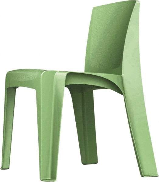 Made in USA - Polyethylene Teal Stacking Chair - Teal Frame, 21" Wide x 21" Deep x 30" High - Americas Industrial Supply