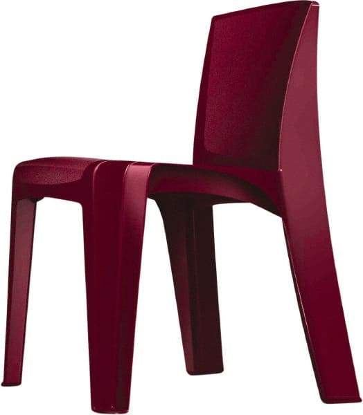 Made in USA - Polyethylene Plum Stacking Chair - Plum Frame, 21" Wide x 21" Deep x 30" High - Americas Industrial Supply