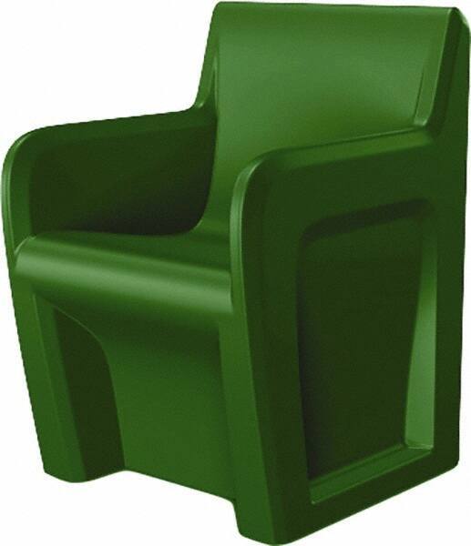 Made in USA - Green Polyethylene Guest Chair - 24" Wide x 33" High - Americas Industrial Supply