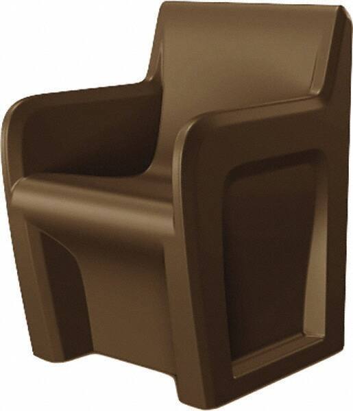 Made in USA - Brown Polyethylene Guest Chair - 24" Wide x 33" High - Americas Industrial Supply