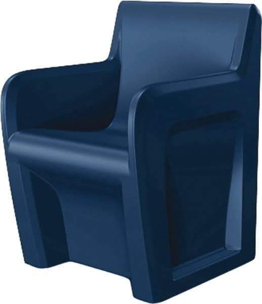 Made in USA - Slate Blue Polyethylene Guest Chair - 24" Wide x 33" High - Americas Industrial Supply