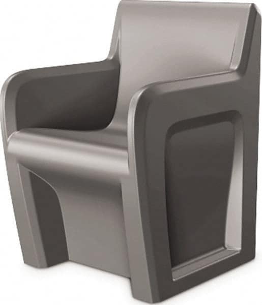 Made in USA - Grey Polyethylene Guest Chair - 24" Wide x 33" High - Americas Industrial Supply