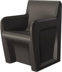 Made in USA - Black Polyethylene Guest Chair - 24" Wide x 33" High - Americas Industrial Supply