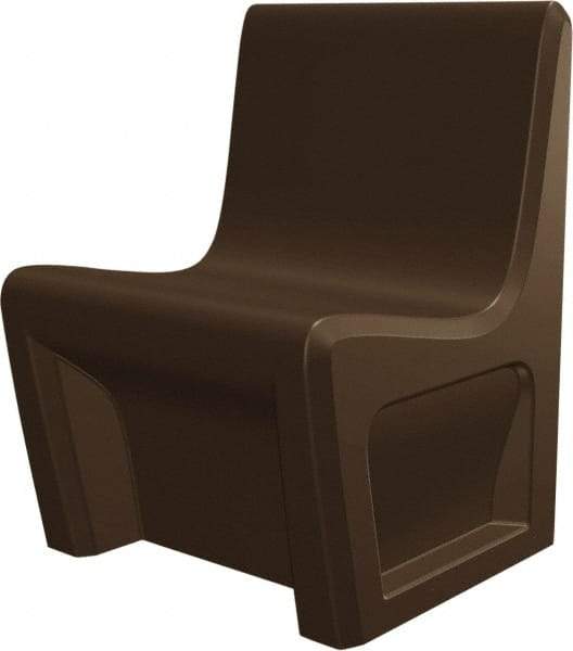 Made in USA - Brown Polyethylene Guest Chair - 24" Wide x 33" High - Americas Industrial Supply