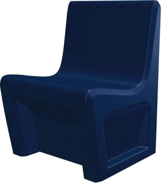 Made in USA - Slate Blue Polyethylene Guest Chair - 24" Wide x 33" High - Americas Industrial Supply