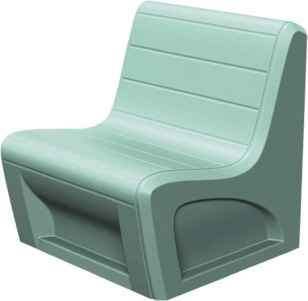 Made in USA - Green Polyethylene Guest Chair - 31" Wide x 33" High - Americas Industrial Supply