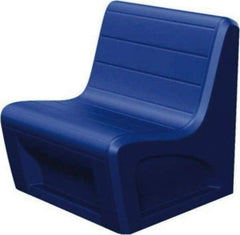 Made in USA - Slate Blue Polyethylene Guest Chair - 31" Wide x 33" High - Americas Industrial Supply