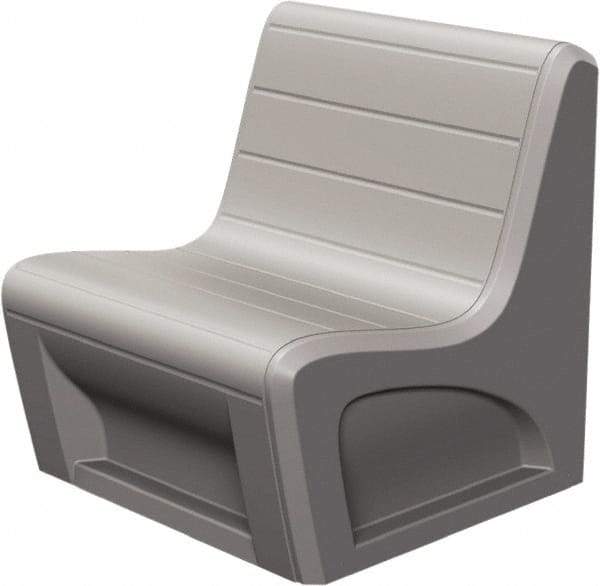 Made in USA - Grey Polyethylene Guest Chair - 31" Wide x 33" High - Americas Industrial Supply