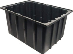 Made in USA - 17-1/4" Deep, Gray Polypropylene Stack & Nest Bin - 11-1/2" High x 23" Wide x 17-1/4" Long - Americas Industrial Supply