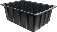 Made in USA - 17-1/4" Deep, Gray Polypropylene Stack & Nest Bin - 8-1/2" High x 23" Wide x 17-1/4" Long - Americas Industrial Supply