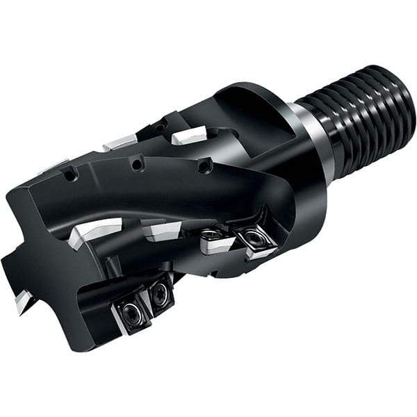 Walter - LDM.14T308R & SDM.09T308 Series M4257, Right Hand Cut, 69mm Head Length, Modular Milling Cutting Unit Head - 40mm Cutting Diam, 54mm Depth of Cut, T36 Insert Size, Through Coolant - Americas Industrial Supply