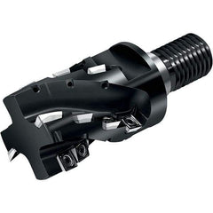 Walter - LDM.14T308R & SDM.09T308 Series M4257, Right Hand Cut, 69mm Head Length, Modular Milling Cutting Unit Head - 40mm Cutting Diam, 54mm Depth of Cut, T36 Insert Size, Through Coolant - Americas Industrial Supply