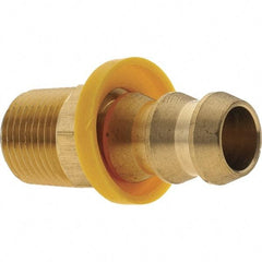 Value Collection - 1/2" ID 3/8 NPTF Barbed Push On Male Connector - Brass - Americas Industrial Supply