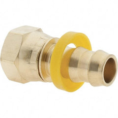 Value Collection - 1/2" ID 3/4 UNF Barbed Push On Female Connector - 1/2" OD, Brass - Americas Industrial Supply