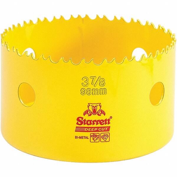 Starrett - 3-7/8" Diam, 2" Cutting Depth, Hole Saw - High Speed Steel Saw, Toothed Edge - Americas Industrial Supply