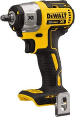 DeWALT - 3/8" Drive 20 Volt Mid-Handle Cordless Impact Wrench & Ratchet - 2,800 RPM, 0 to 3,200 BPM, 150 Ft/Lb Torque, Lithium-Ion Batteries Not Included - Americas Industrial Supply