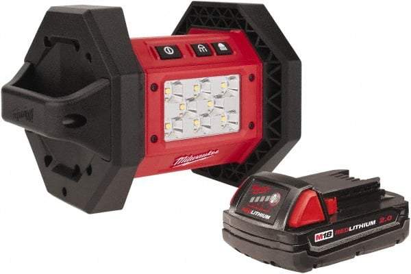 Milwaukee Tool - 18 Volts, 1100 Lumens, Cordless Work Light - 3 hr Run Time - Americas Industrial Supply