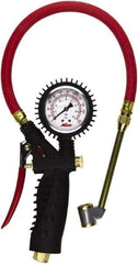 Milton - 0 to 230 psi Dial Large Bore Dual Head Tire Pressure Gauge - 15' Hose Length - Americas Industrial Supply