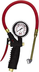 Milton - 0 to 230 psi Dial Dual Head Tire Pressure Gauge - 15' Hose Length - Americas Industrial Supply