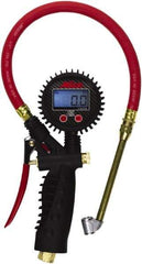 Milton - 0 to 255 psi Digital Dual Head Tire Pressure Gauge - AAA Battery, 15' Hose Length - Americas Industrial Supply