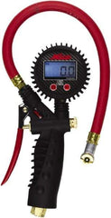 Milton - 0 to 255 psi Digital Ball Foot Tire Pressure Gauge - AAA Battery, 15' Hose Length - Americas Industrial Supply