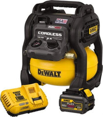 DeWALT - 0.4 hp, 1.5 SCFM at 40 psi, 1.2 SCFM at 90 psi, Pancake Compressor - 2.5 Gal Tank, 60V, 135 psi - Americas Industrial Supply