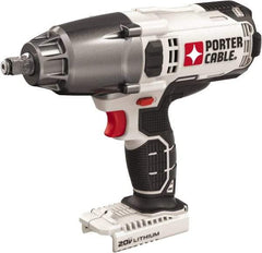 Porter-Cable - 1/2" Drive 20 Volt Mid-Handle Cordless Impact Wrench & Ratchet - 1,700 RPM, 330 Ft/Lb Torque, Lithium-Ion Batteries Not Included - Americas Industrial Supply