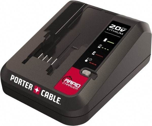 Porter-Cable - 20 Volt, Lithium-Ion Power Tool Charger - 20 Volt MAX Batteries Power Source - Americas Industrial Supply