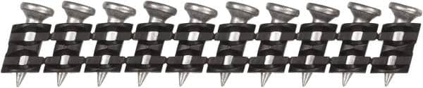 DeWALT - 11 Gauge 0.12" Shank Diam 1/2" Long Concrete Nails for Power Nailers - Steel, Zinc Finish, Smooth Shank, Angled Stick Plastic Collation, Round Head - Americas Industrial Supply