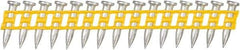 DeWALT - 9 Gauge 0.145" Shank Diam 3/4" Long Concrete Nails for Power Nailers - Steel, Zinc Finish, Smooth Shank, Angled Stick Plastic Collation, Round Head - Americas Industrial Supply