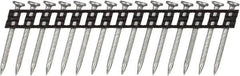 DeWALT - 12 Gauge 0.108" Shank Diam 1-3/8" Long Concrete Nails for Power Nailers - Steel, Zinc Finish, Smooth Shank, Angled Stick Plastic Collation, Round Head - Americas Industrial Supply