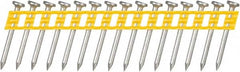 DeWALT - 13 Gauge 0.102" Shank Diam 1-1/4" Long Concrete Nails for Power Nailers - Steel, Zinc Finish, Smooth Shank, Angled Stick Plastic Collation, Round Head - Americas Industrial Supply