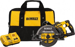 DeWALT - 60 Volt, 7-1/4" Blade, Cordless Circular Saw - 5,800 RPM, 1 Lithium-Ion Battery Included - Americas Industrial Supply