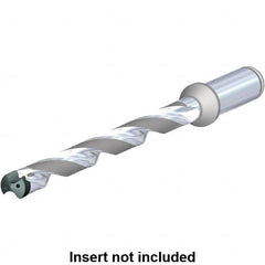 Kennametal - Series KenTIP FS, Head Connection J, 12xD, 16mm Shank Diam, Drill Body - 48mm Drill Body Length to Flange, KTFS Toolholder, 10mm Nose Diam, 198mm OAL, 198mm Drill Body Length, 135.7mm Flute Length - Americas Industrial Supply