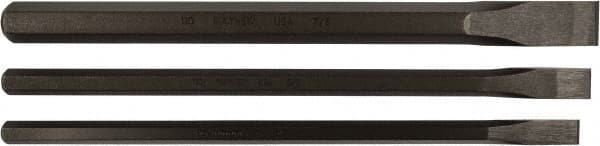 Mayhew - 3 Piece Cold Chisel Set - Sizes Included 3/4 to 1" - Americas Industrial Supply