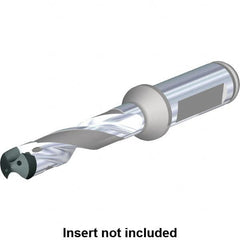 Kennametal - Series KenTIP FS, Head Connection H, 3xD, 12mm Shank Diam, Drill Body - 45mm Drill Body Length to Flange, KTFS Toolholder, 9mm Nose Diam, 95mm OAL, 95mm Drill Body Length, 37.8mm Flute Length, Flatted Straight Shank - Americas Industrial Supply