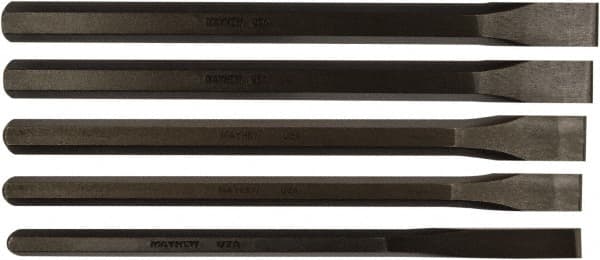 Mayhew - 5 Piece Cold Chisel Set - Sizes Included 1/2 to 1" - Americas Industrial Supply