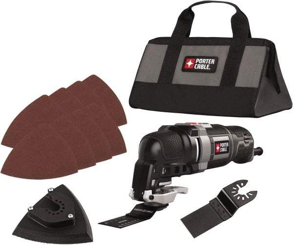 Porter-Cable - 120 Volt Electric Multi-Tool Kit - 10,000 to 22,000 RPM, 3 Amps - Americas Industrial Supply