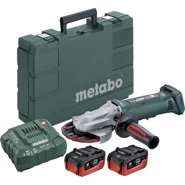 Metabo - 5" Wheel Diam, 8,000 RPM, Cordless Angle & Disc Grinder - 5/8-11 Spindle - Americas Industrial Supply