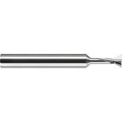 Harvey Tool - 90° 1/4" Cut Diam, 0.068" Cut Width, Solid Carbide Dovetail Cutter - Exact Industrial Supply