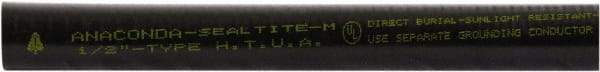 Anaconda Sealtite - 3/8" Trade Size, 100' Long, Flexible Liquidtight Conduit - Galvanized Steel & PVC, 3/8" ID, Black - Americas Industrial Supply