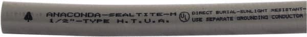 Anaconda Sealtite - 3-1/2" Trade Size, 25' Long, Flexible Liquidtight Conduit - Galvanized Steel & PVC, 3-1/2" ID, Black - Americas Industrial Supply